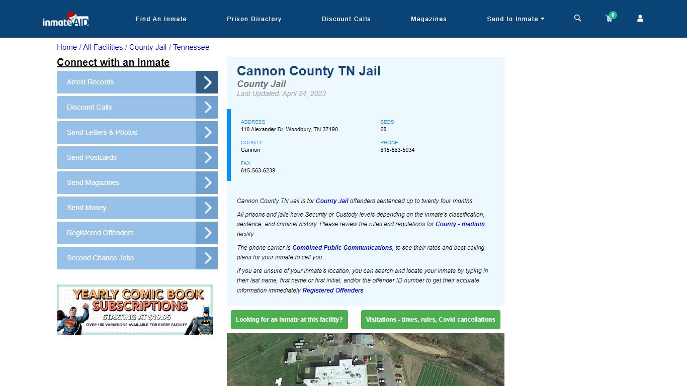 Cannon County TN Jail - Inmate Locator - Woodbury, TN